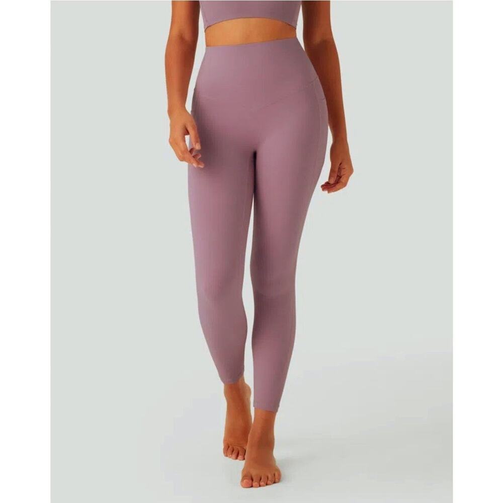 Sz Sm HALARA Mauve UltraSculpt™ Hi-Waist Tummy Control Pocket Shaping Leggings